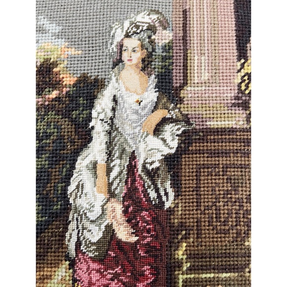 VINTAGE Thomas Gainsborough "Blue Boy" & “The Mrs. Graham” Framed Needlepoint Se - Picture 2 of 9